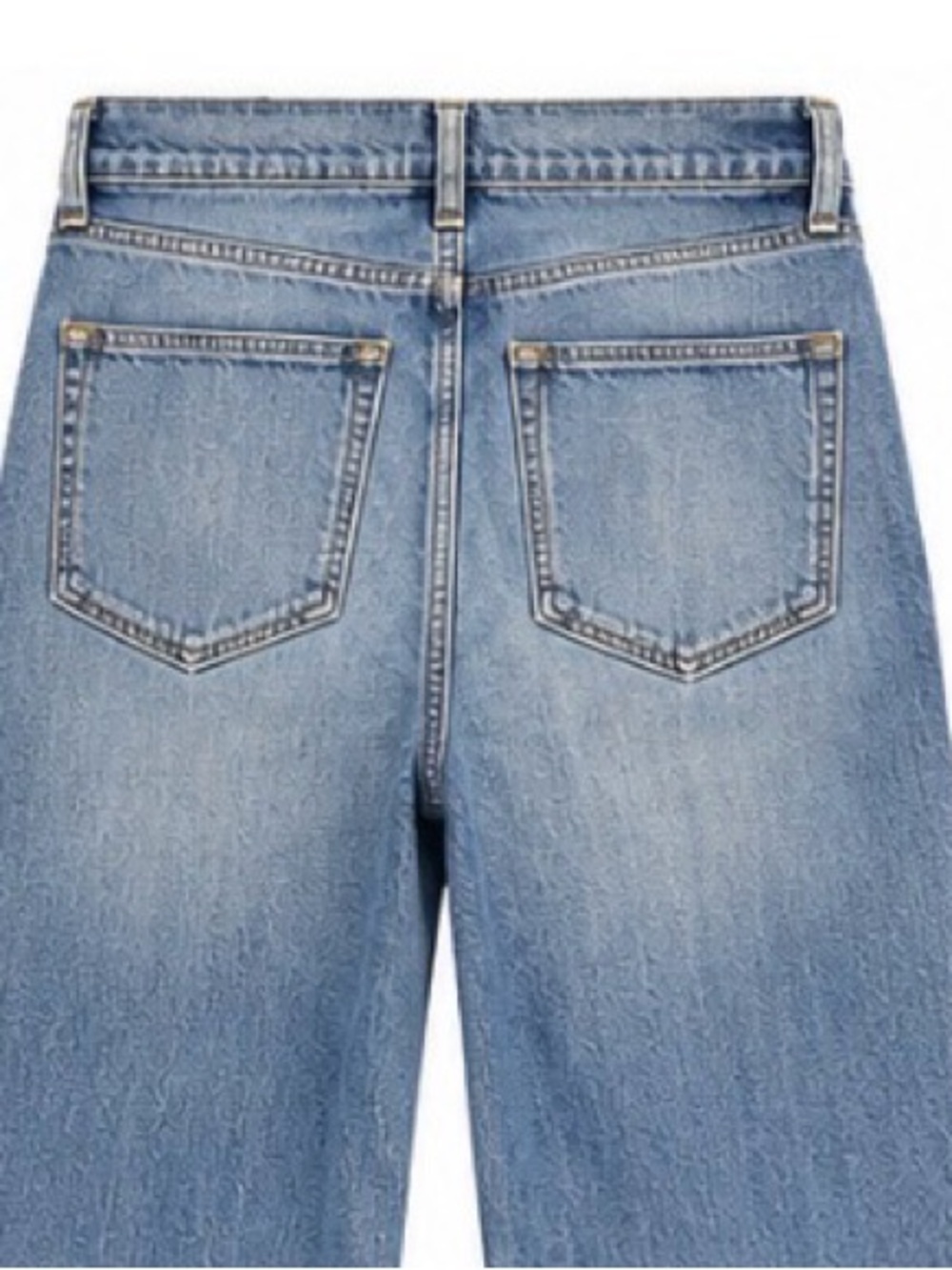 J.Crew Full Length Wide Leg Jeans Size 29 High Rise Button Fly Medium Wash - Picture 4 of 7